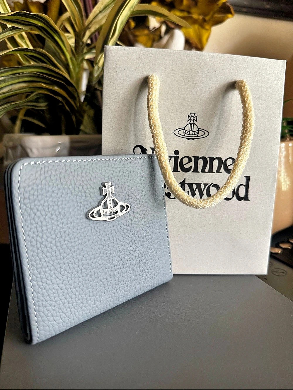 Vivienne Westwood Orb Wallet in Blue Like New